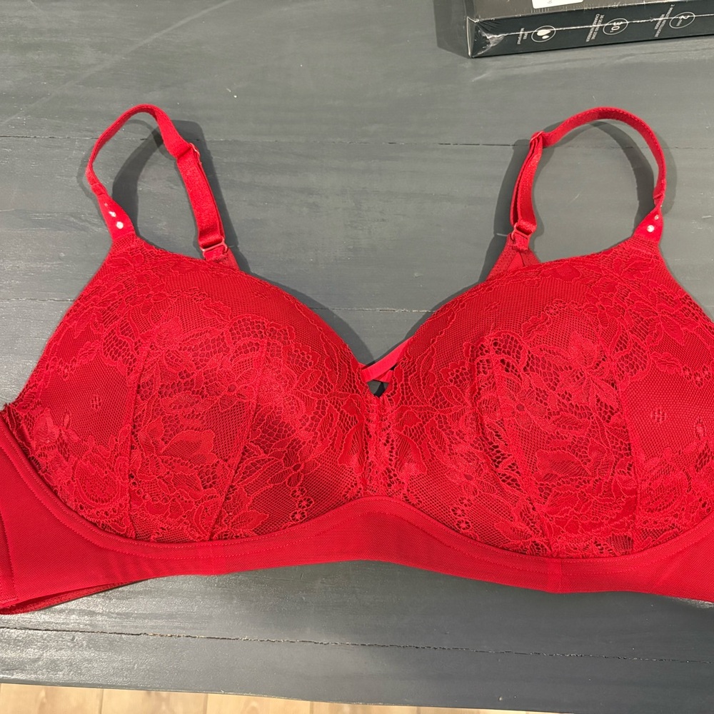 Torrid Red Lace Full-Coverage Bra